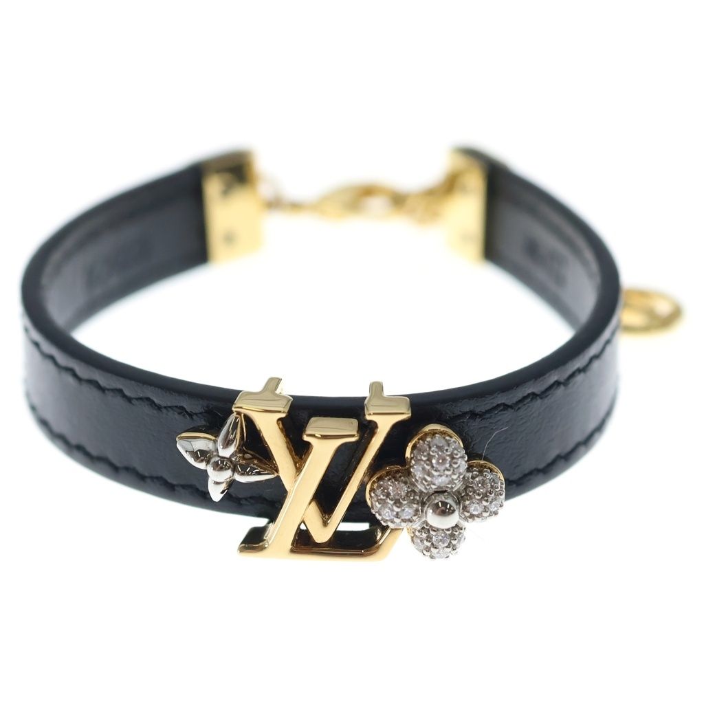 ルイヴィトン レザーブレスレット LOUIS VUITTON (ルイヴィトン) LVアイコニック ブレスレット レザー GP