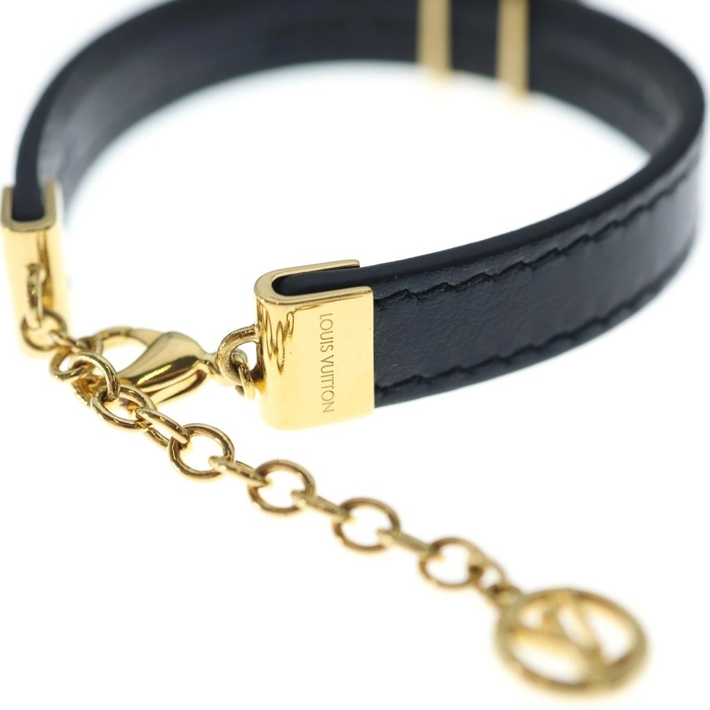 LOUIS VUITTON (ルイヴィトン) LVアイコニック ブレスレット レザー GP
