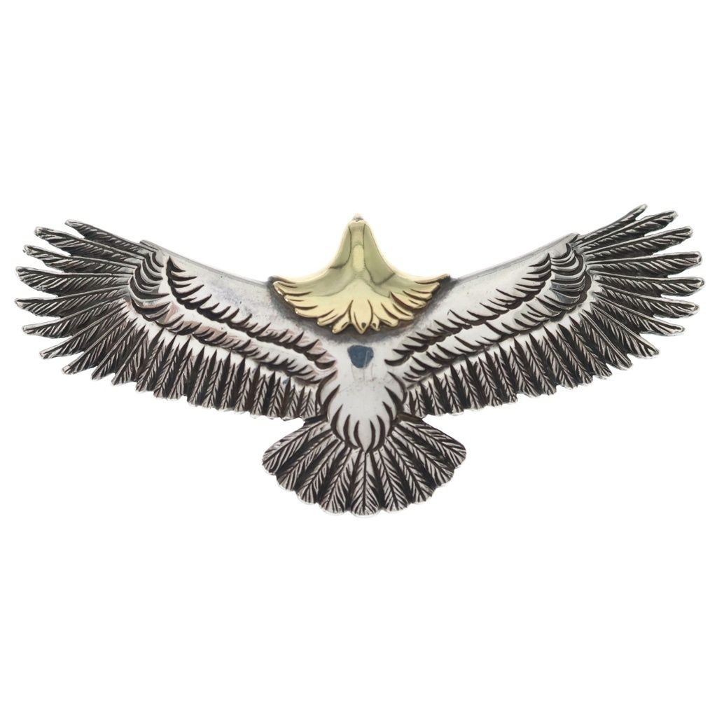 WING ROCK (ウィングロック) Eagle Pendant top Diamond-L 両目ダイヤ付きイーグルネックレストップ シルバー/ゴールド