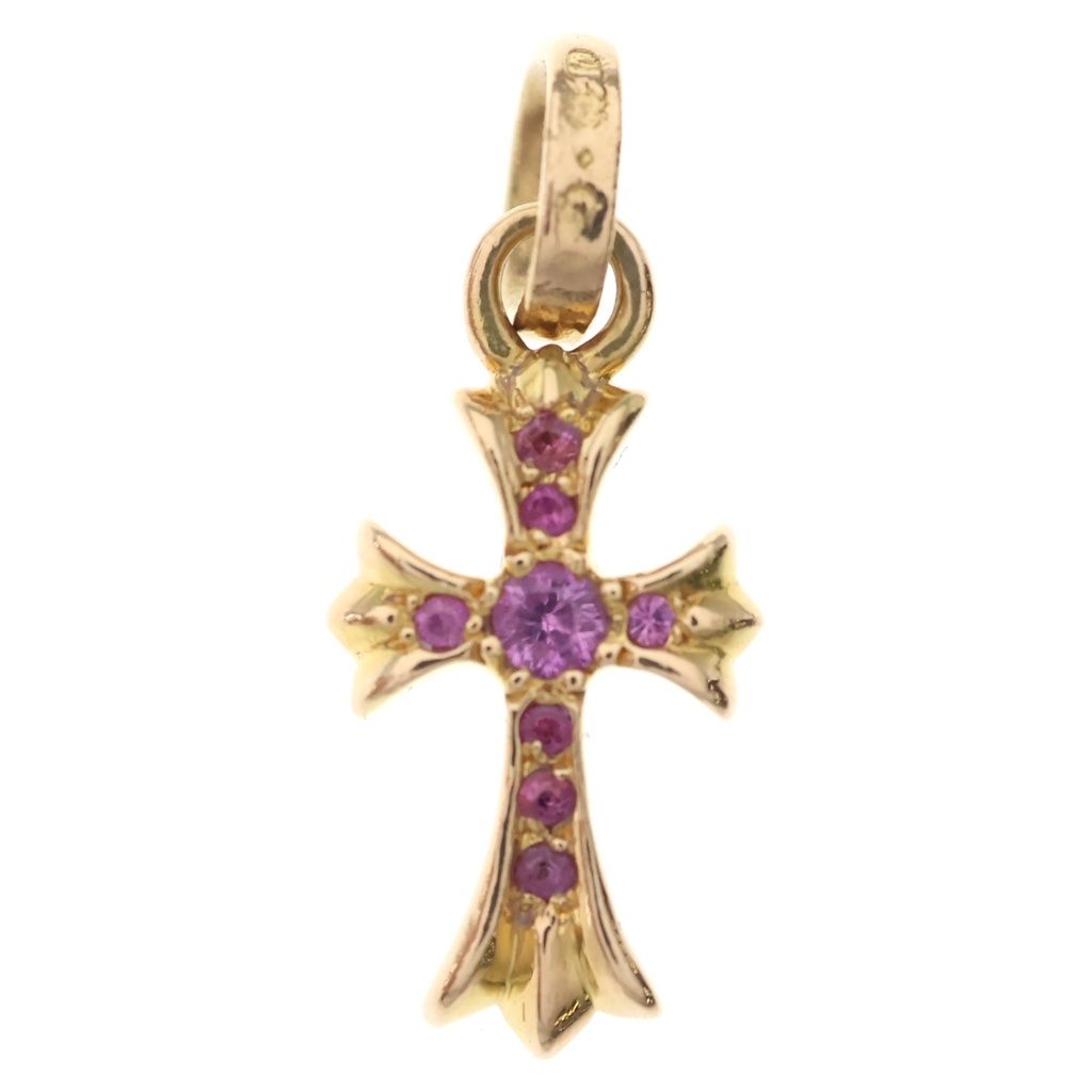 CHROME HEARTS (クロムハーツ) 22K CRS BBYFAT P SAP P ベイビーファット PAVEピンクサファイア