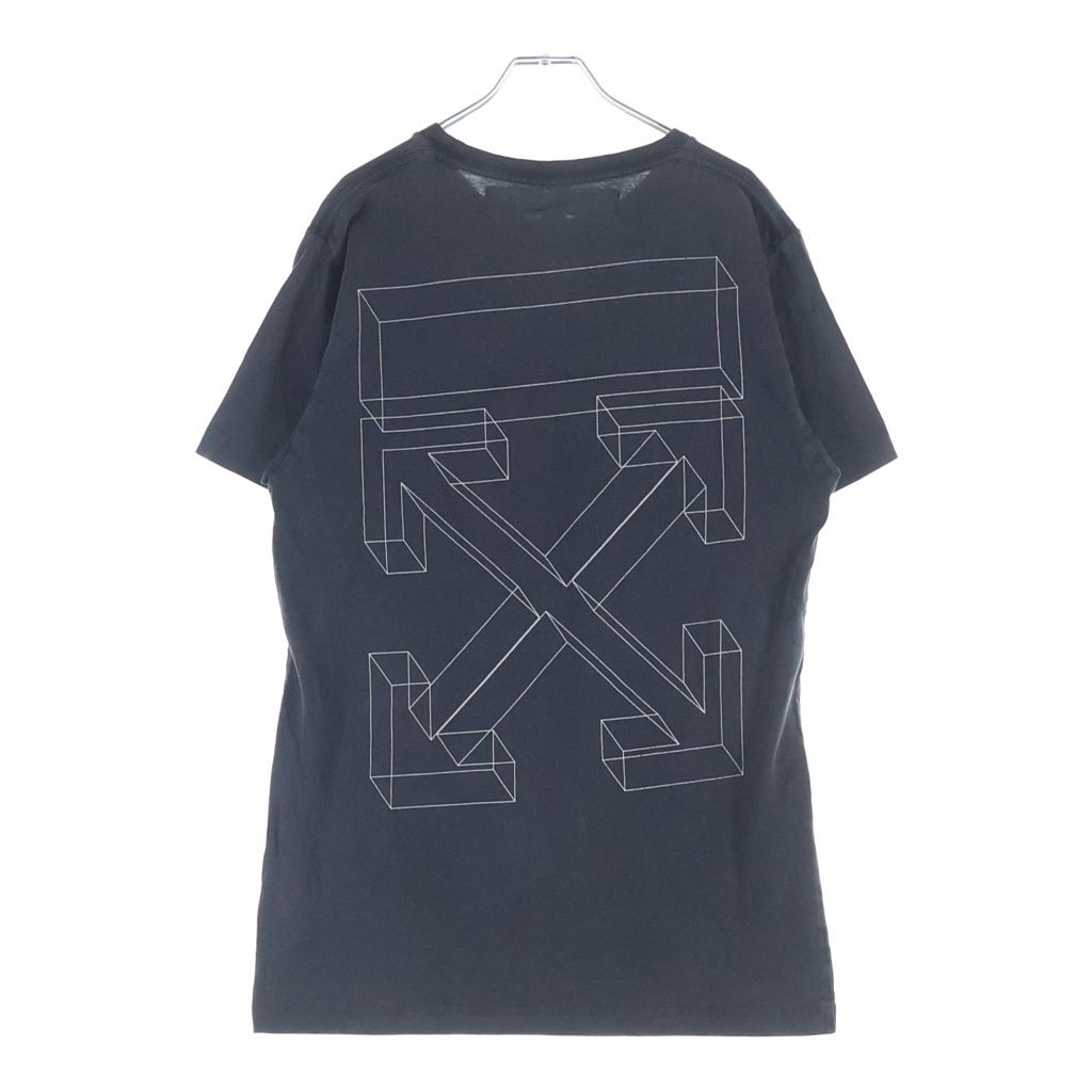 OFF-WHITE (オフホワイト) 18AW 3D Line T-Shirt 半袖Tシャツ ブラック OMAA027E18185002 OMAA027E18185002