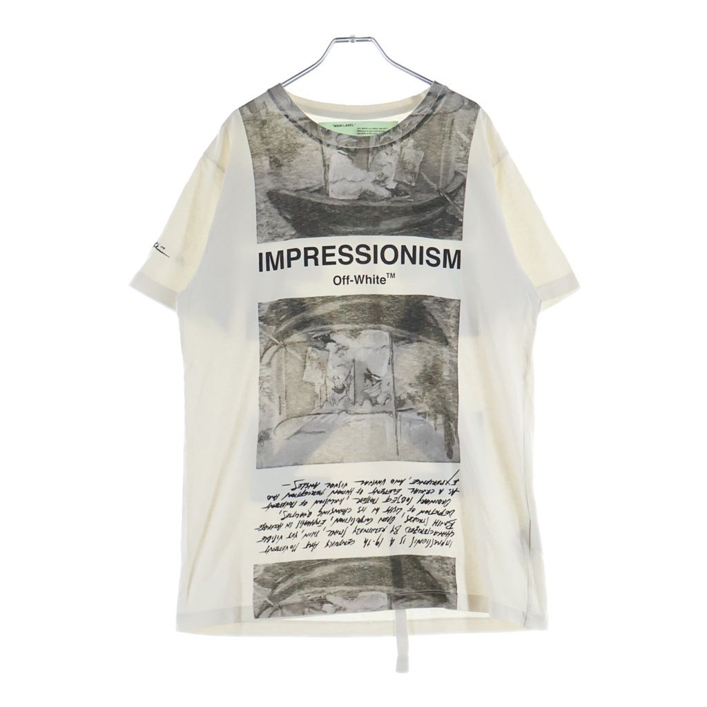 OFF-WHITE (オフホワイト) 19SS Newspaper T-Shirt 半袖Tシャツ ホワイト OMAA027R19185013