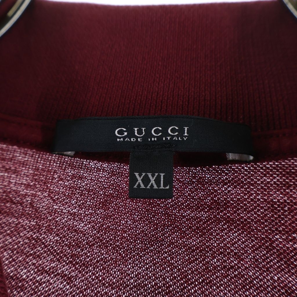 GUCCI (グッチ) Polo Shirt 半袖ポロシャツ バーガンディー 387923