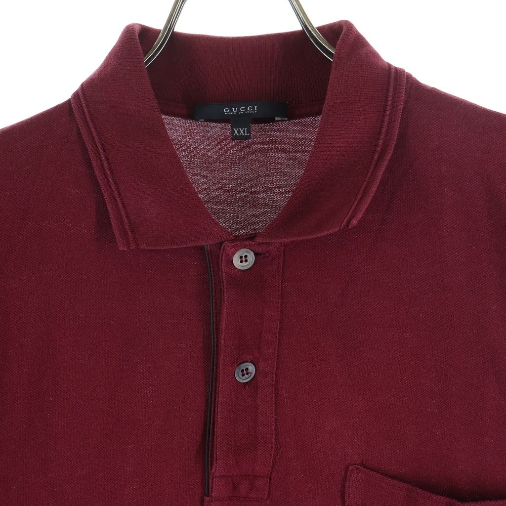 GUCCI (グッチ) Polo Shirt 半袖ポロシャツ バーガンディー 387923