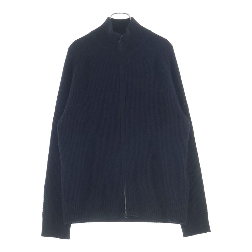 STONE ISLAND (ストーンアイランド) Zip-up knit ウール ダブルジップアップ ドライバーズニット セーター ブラック K2S155100083 S00FG