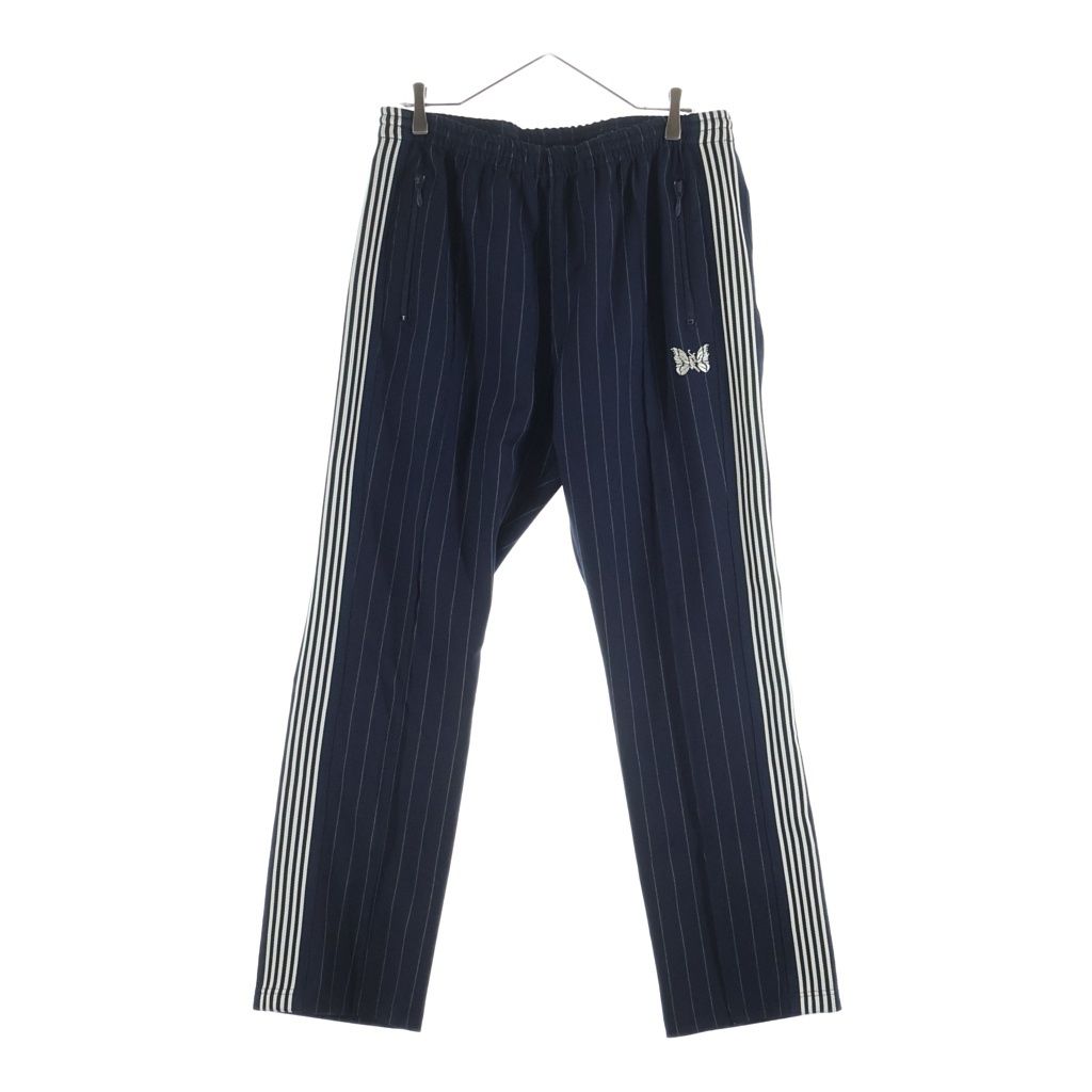 Needles (ニードルス) ×KITH キス ストライプ サイドライントラックパンツ ネイビー LQ353