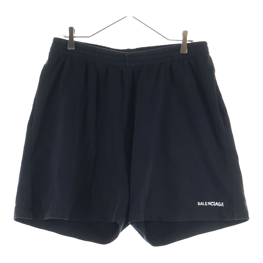 BALENCIAGA (バレンシアガ) BBロゴ スウェットショートパンツ ブラック 676137 TOVC6