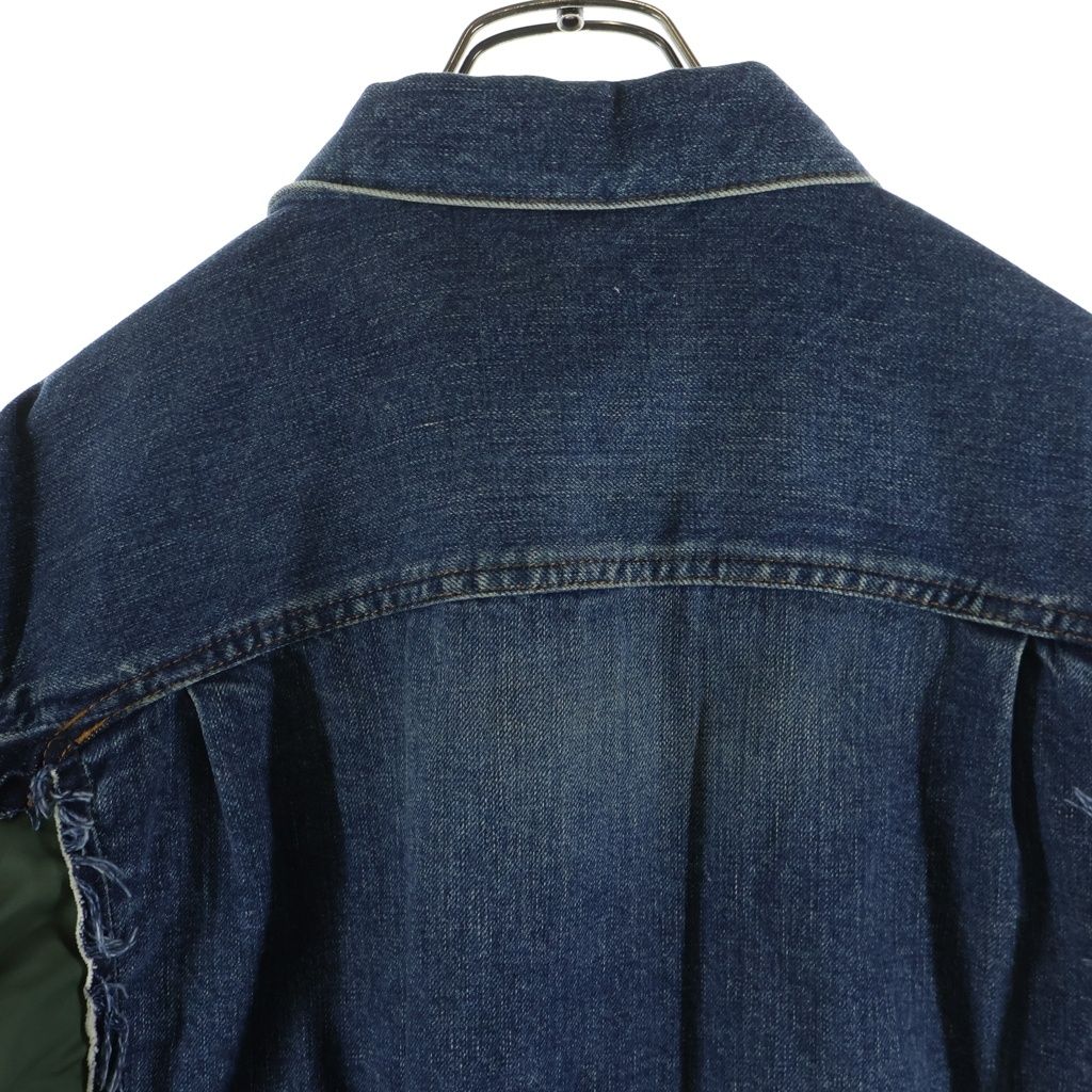 Sacai (サカイ) 21AW Denim×MA-1 Jacket ドッキング デニム トラッカー