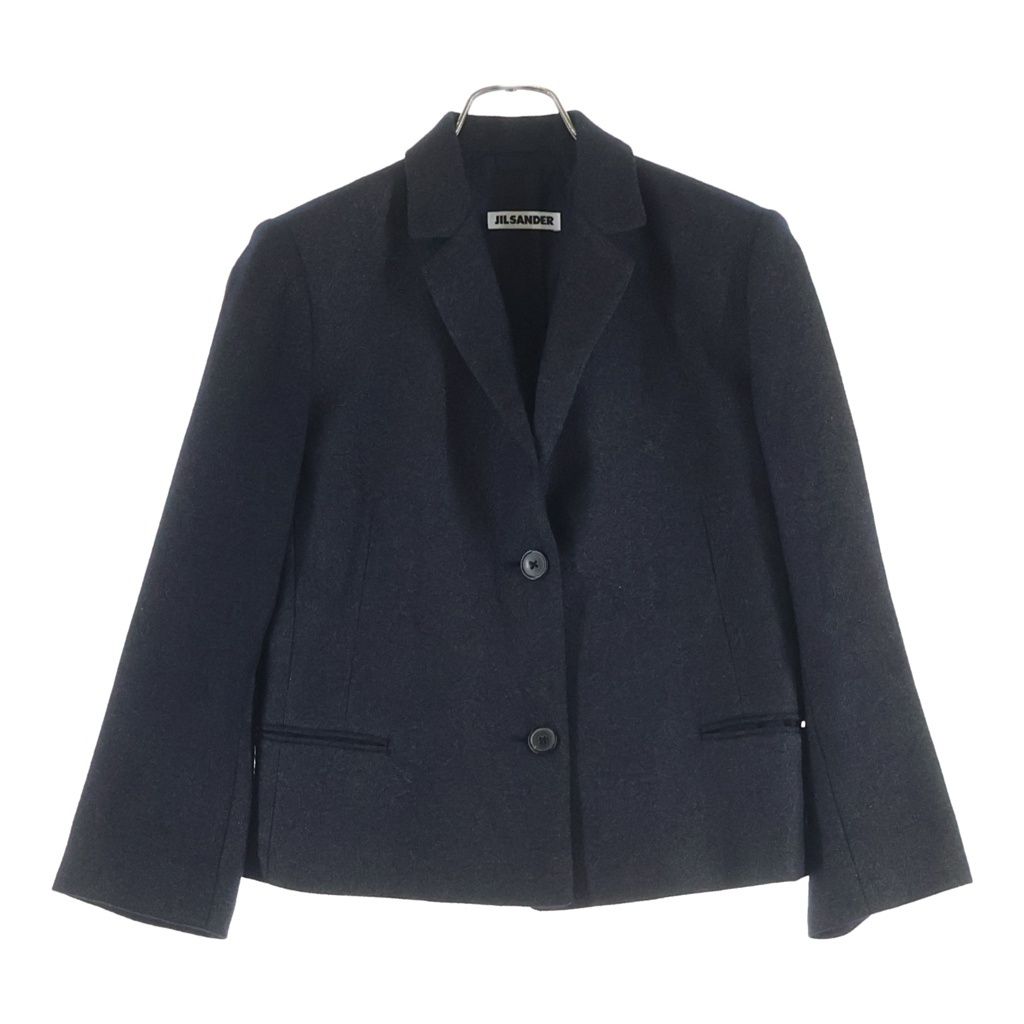 JIL SANDER (ジルサンダー) シルク混 カシミヤ シングルテーラードジャケット グレー