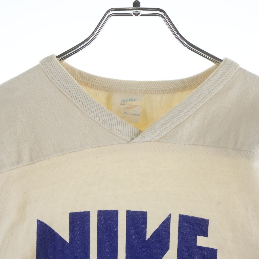 NIKE フットボールシャツ　L オレンジタグ 70s NIKE (ナイキ) 70S VINTAGE FOOTBALL T-SHIRT ヴィンテージ USA製