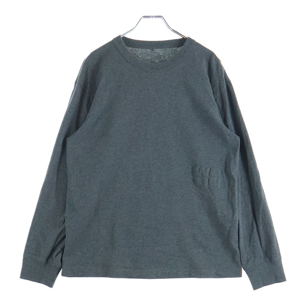 ALEXANDER WANG (アレキサンダーワン) L/S T-Shirt グリッター加工 長袖Tシャツ ロンT グレー