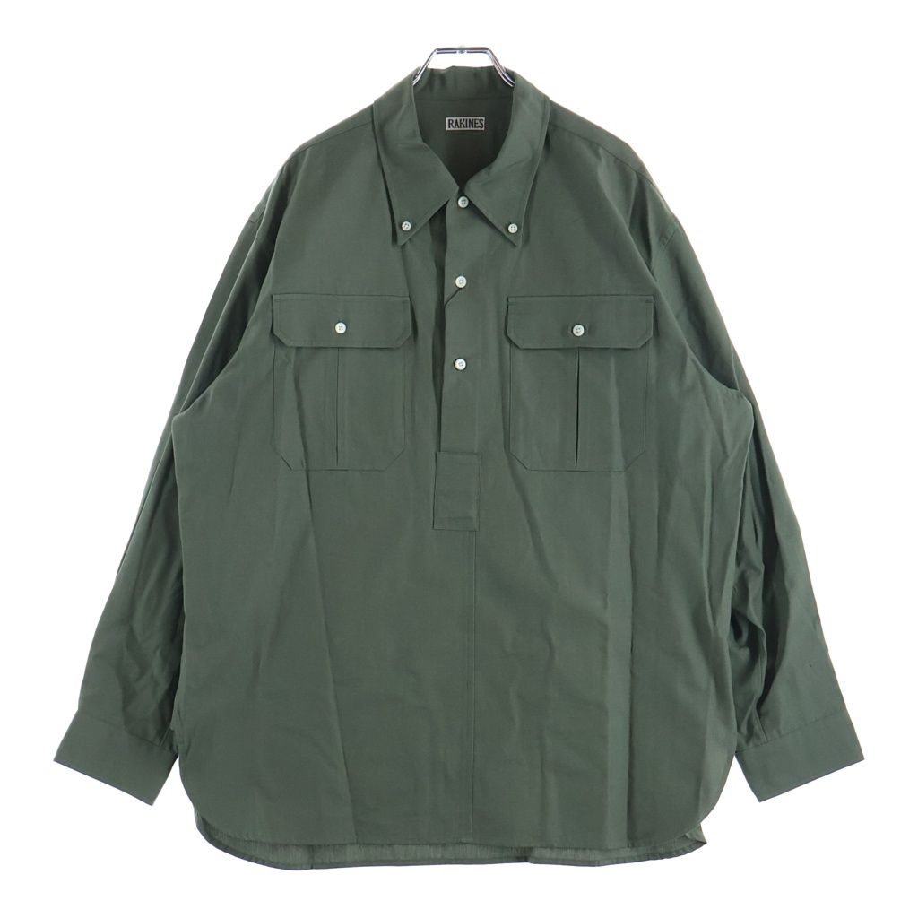 RAKINES ラキネス SIMPSONS POPLIN FM41 SHIRT シンプソンズポップリンシャツ ポケットシャツ 襟付きシャツ カーキ 11S24SS228S RAKINES (ラキネス) SIMPSONS POPLIN FM41 SHIRT シンプソンズポップ