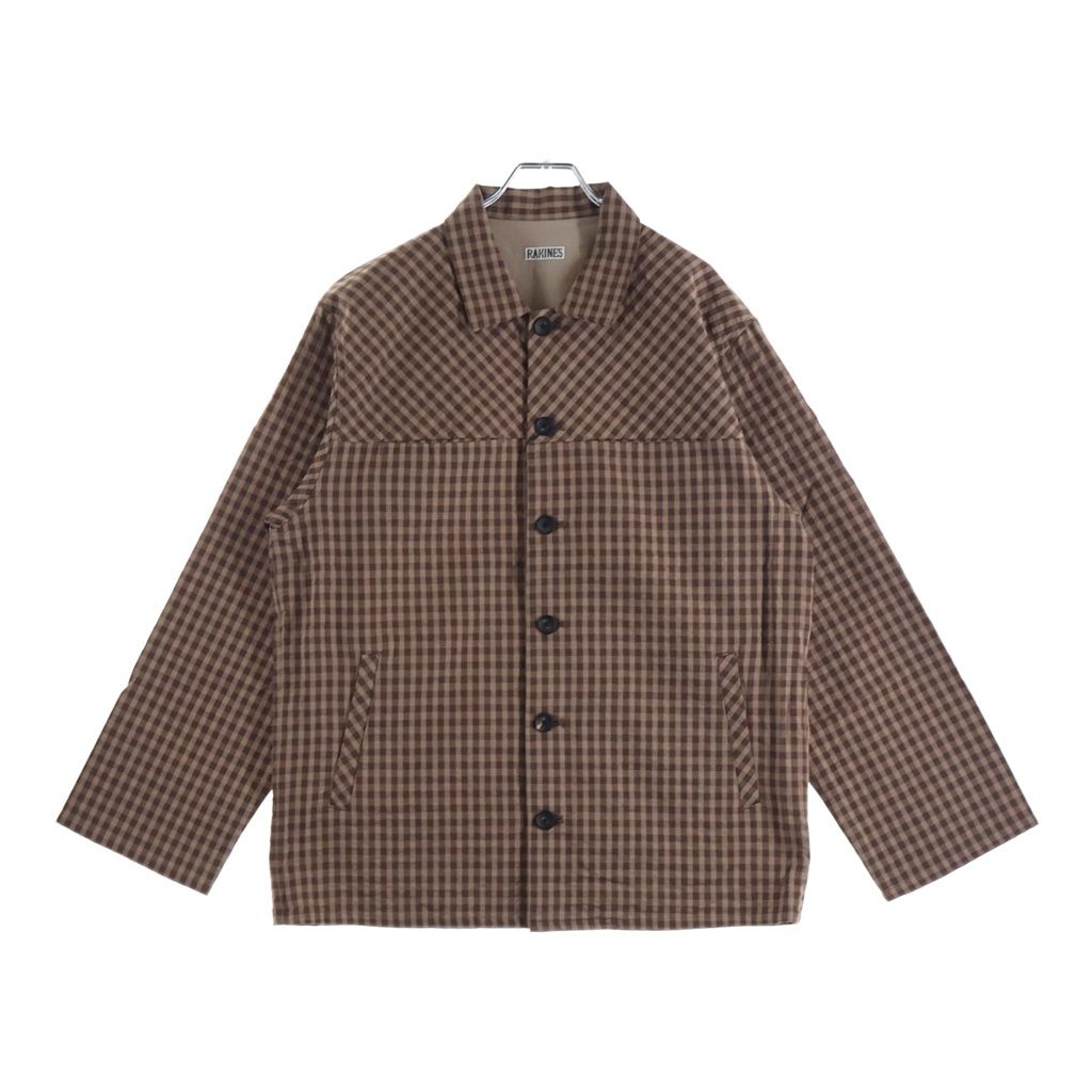 RAKINES (ラキネス) TRINITY SEERSUCKER STRANGER JACKET トリニティシアサッカートラッカージャケット シャツジャケット ブラウン 11S24SS219B