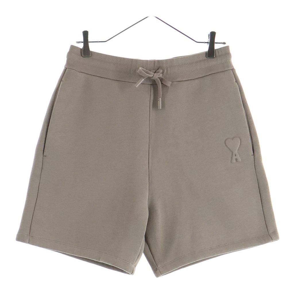 AMI Alexandre Mattiussi (アミアレクサンドルマテュッシ) Sweat Half Pants ハートロゴ スウェットハーフパンツ ショーツ ベージュ USO325.749