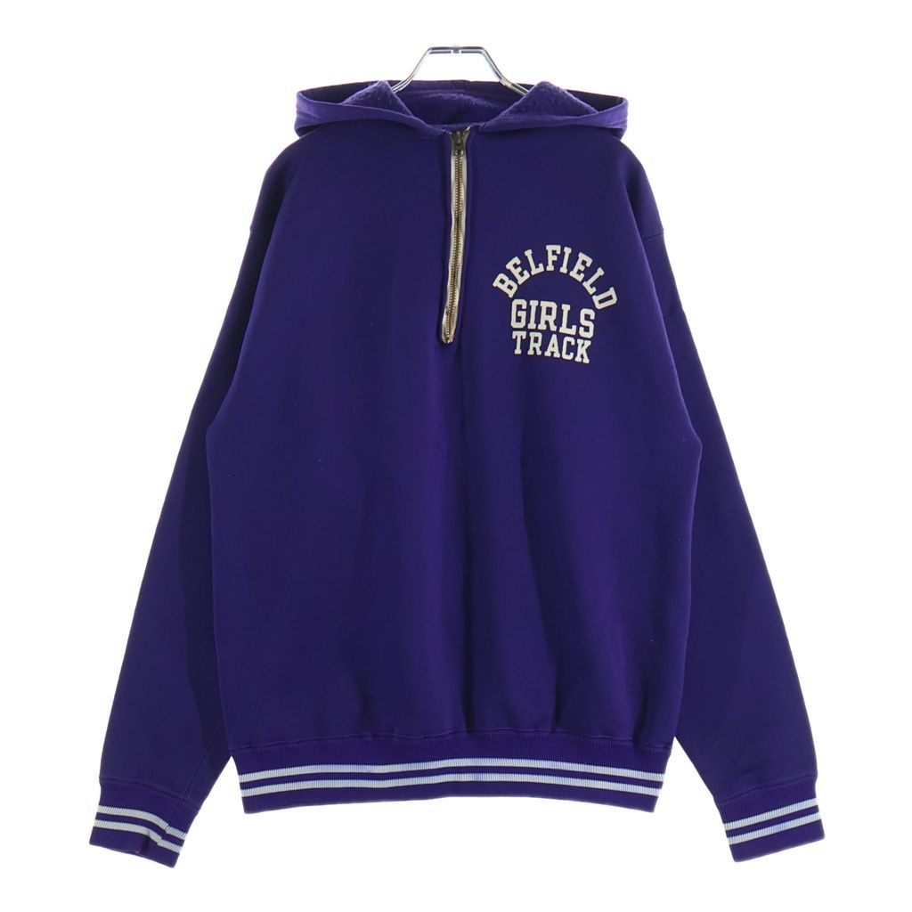 CHAMPION (チャンピオン) 60S BELFIELD GIRLS TRACK TALON ZIP ハーフジップ パーカー ナイロン パープル