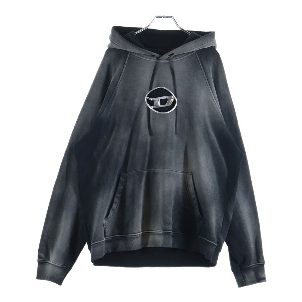 DIESEL (ディーゼル) 24SS S-ROXT-HOOD ロゴ プルオーバーパーカー フーディー グレー A13606 0CHBH