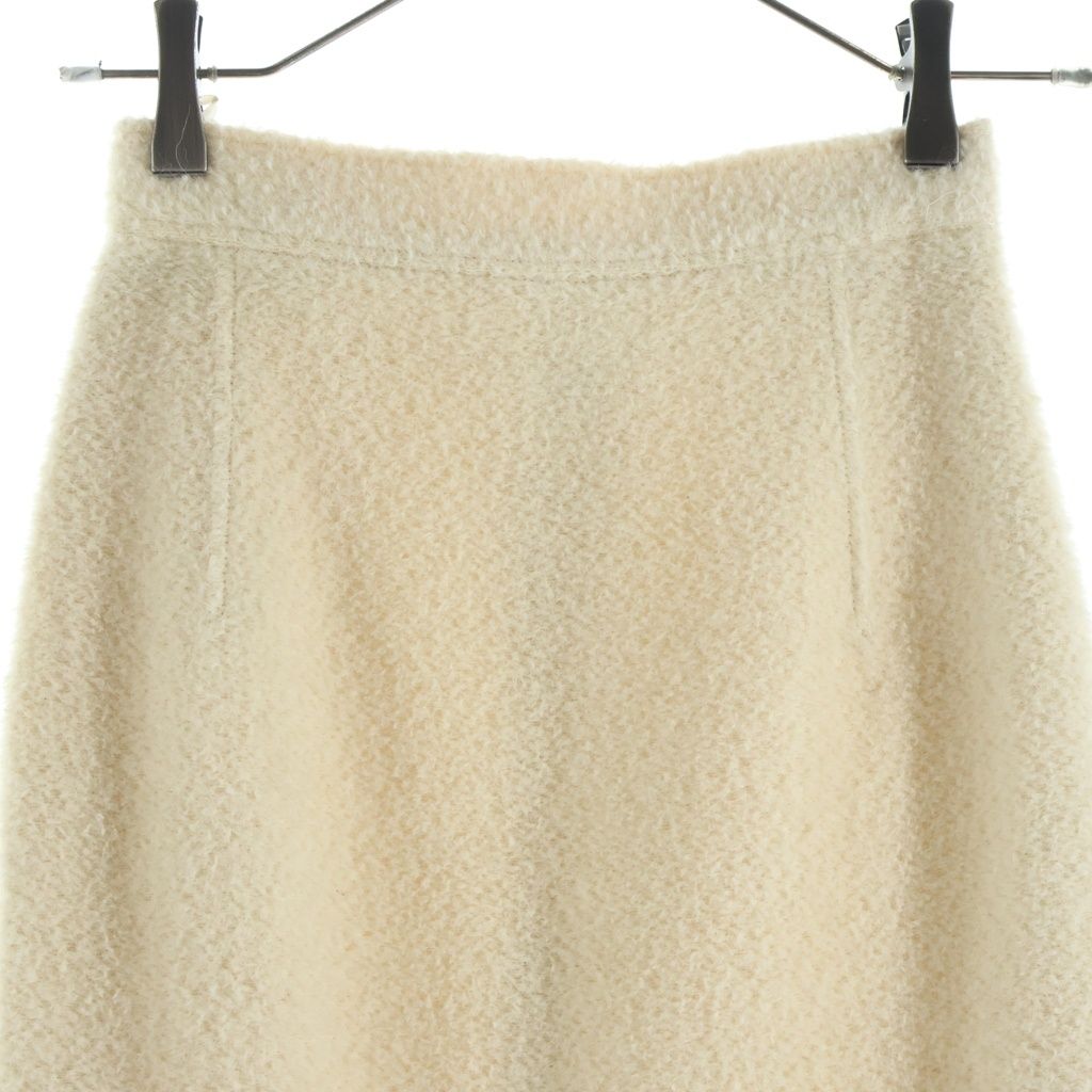 JIL SANDER (ジルサンダー) 90S VINTAGE ヴィンテージ アルパカウール セットアップスーツ シングルテーラードジャケット ミドルスカート レディース アイボリー