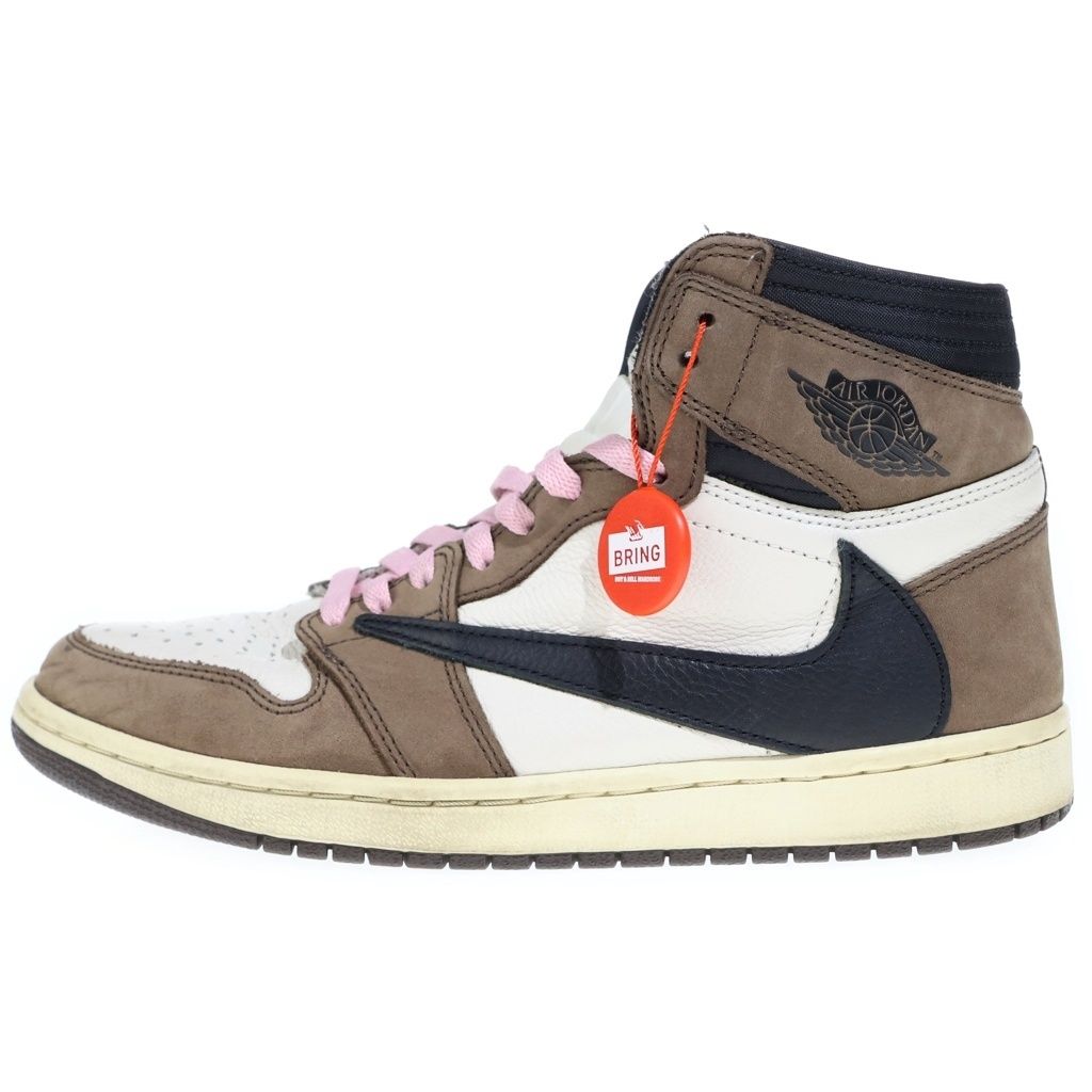 NIKE (ナイキ) ×TRAVIS SCOTT AIR JORDAN 1 RETRO HIGH OG TS SP CD4487-100 トラヴィススコット エアジョーダン1 ハイカットスニーカー US8.5/26.5cm