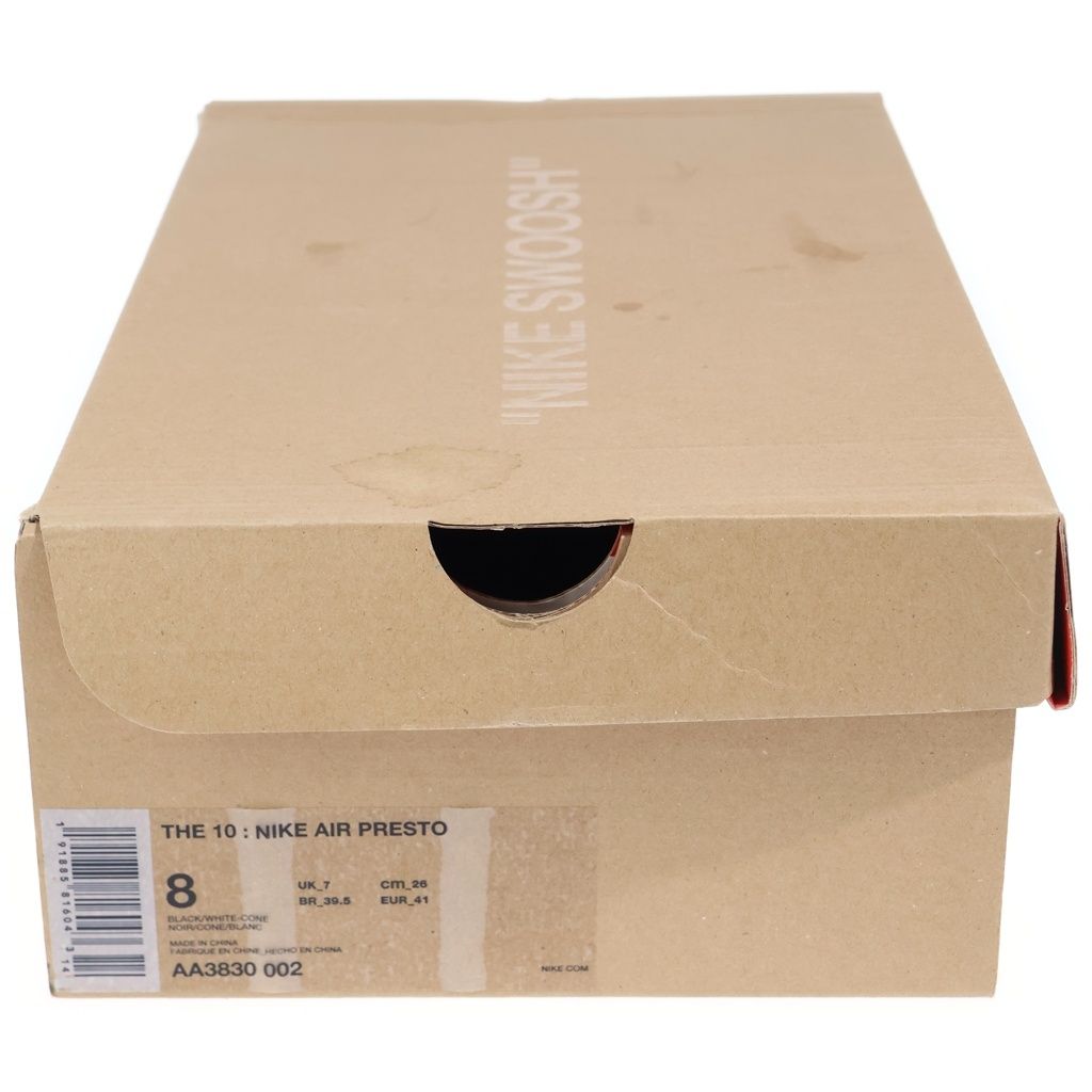 NIKE (ナイキ) ×OFF-WHITE AIR PRESTO AA3830-002 オフホワイト エアプレスト ローカットスニーカー US8/26.0cm ブラック
