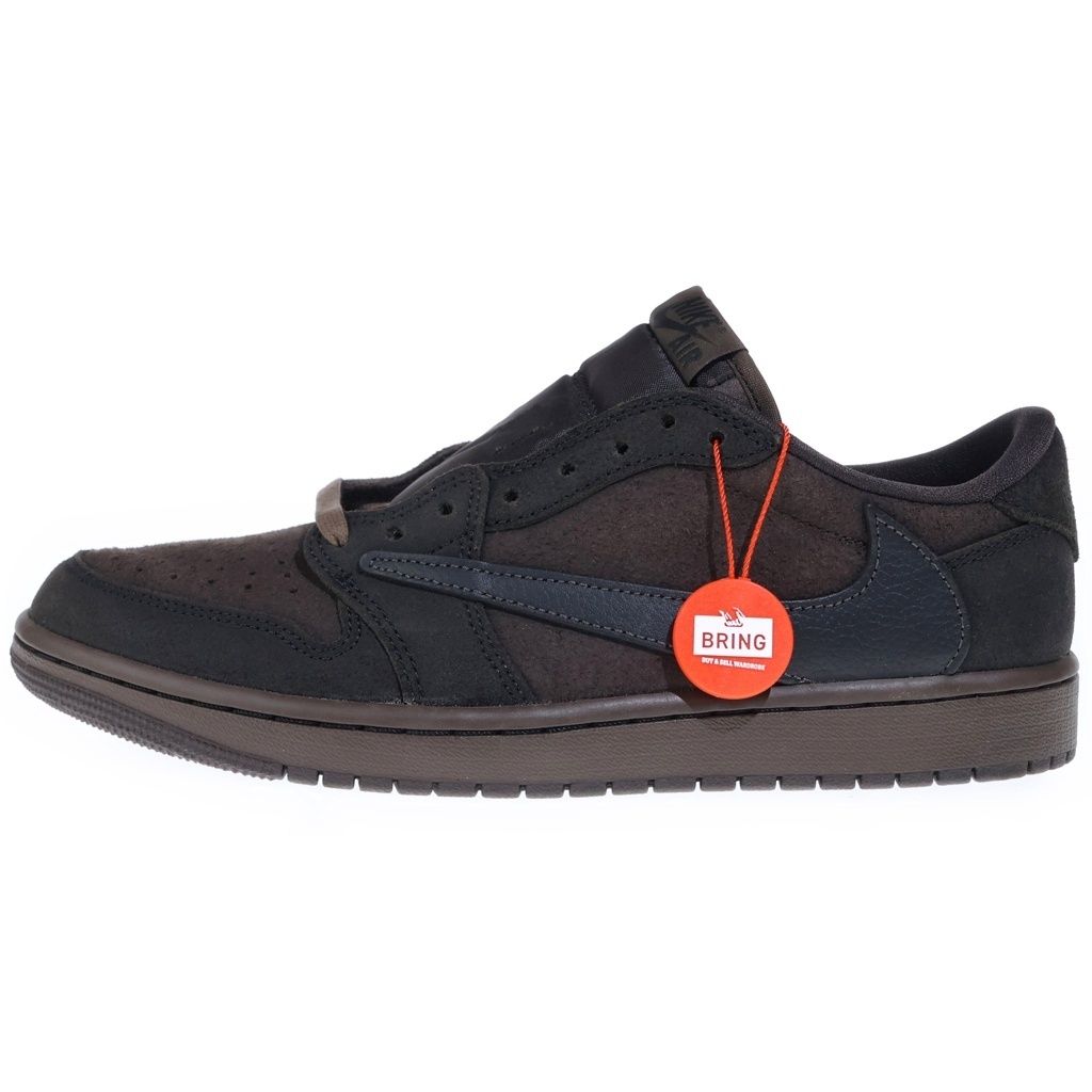 NIKE (ナイキ) ×TRAVIS SCOTT AIR JORDAN 1 LOW OG SP VELVET BROWN DM7866-202 トラヴィススコット エアジョーダン 1 ベルベット ローカットスニーカー US9.5/27.5cm