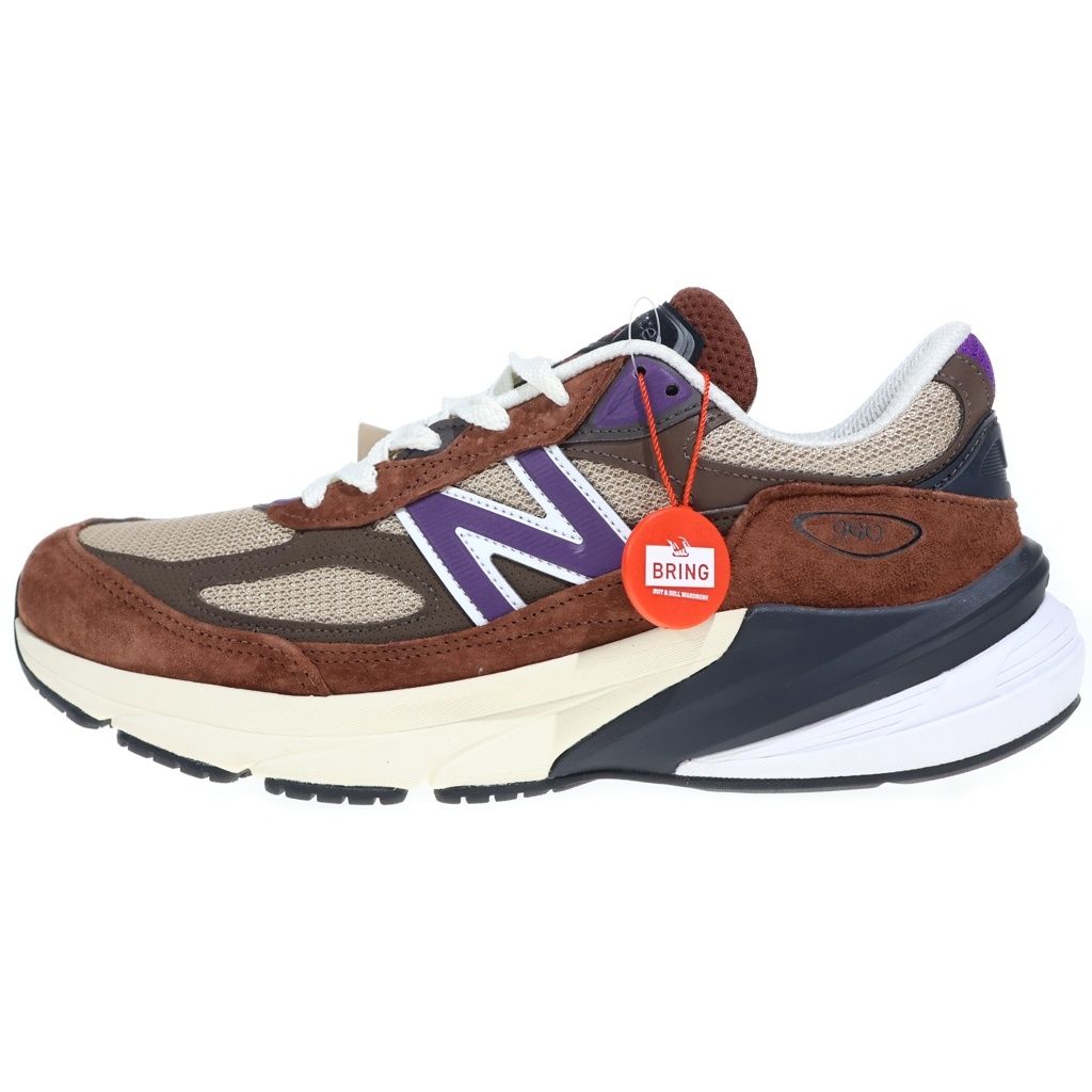 New Balance (ニューバランス) U990OP6 USA製 スエード メッシュ ローカットスニーカー ブラウン US9.5/27.5cm
