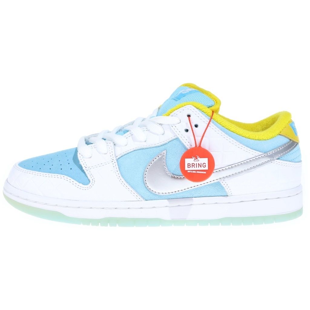 NIKE SB (ナイキエスビー) ×FTC DUNK LOW ダンク ローカットスニーカー ホワイト/ブルー US8.5/26.5cm DH7687-400