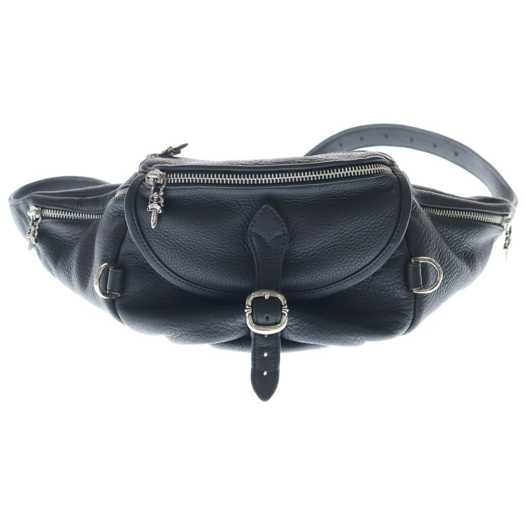 CHROME HEARTS (クロムハーツ) #1 SNAT PACK スナットパック ダガージップ ガンスリンガーベルト レザーウエストバッグ ブラック BCA378