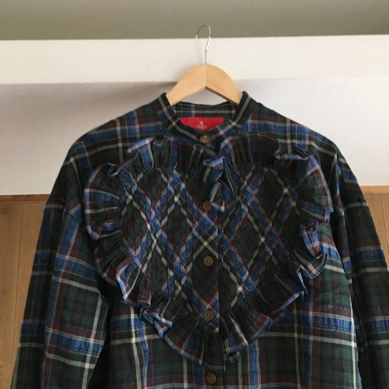 美品Vivienne Westwood Red Label コットンフリルシャツ 美品 Vivienne Westwood RED LABELヴィヴィアンウエストウッド レッド