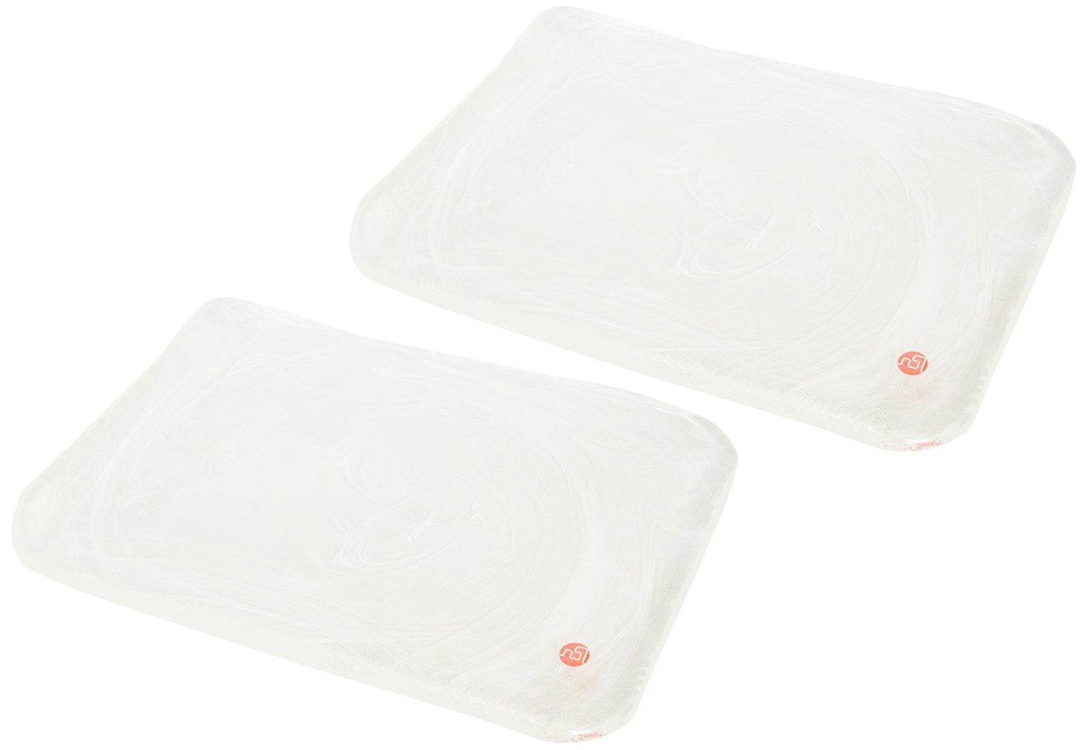 新品 アデリア(ADERIA) 津軽びいどろ ガラス 小皿 ホワイト 最大23×18×高2.5cm 季 しき レクタングルプレート 2個セット 日本製 F-71128