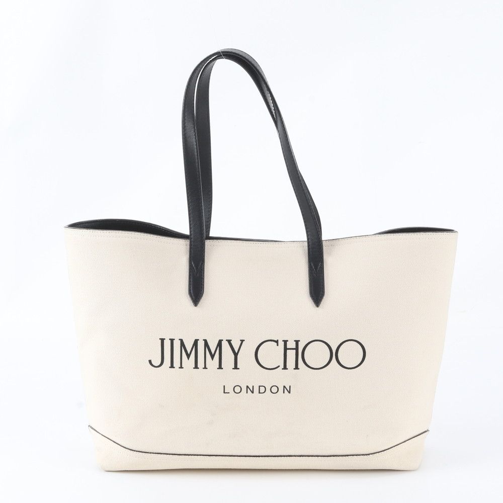 美品 ジミーチュウ レザー キャンバス トート バッグ 肩掛け