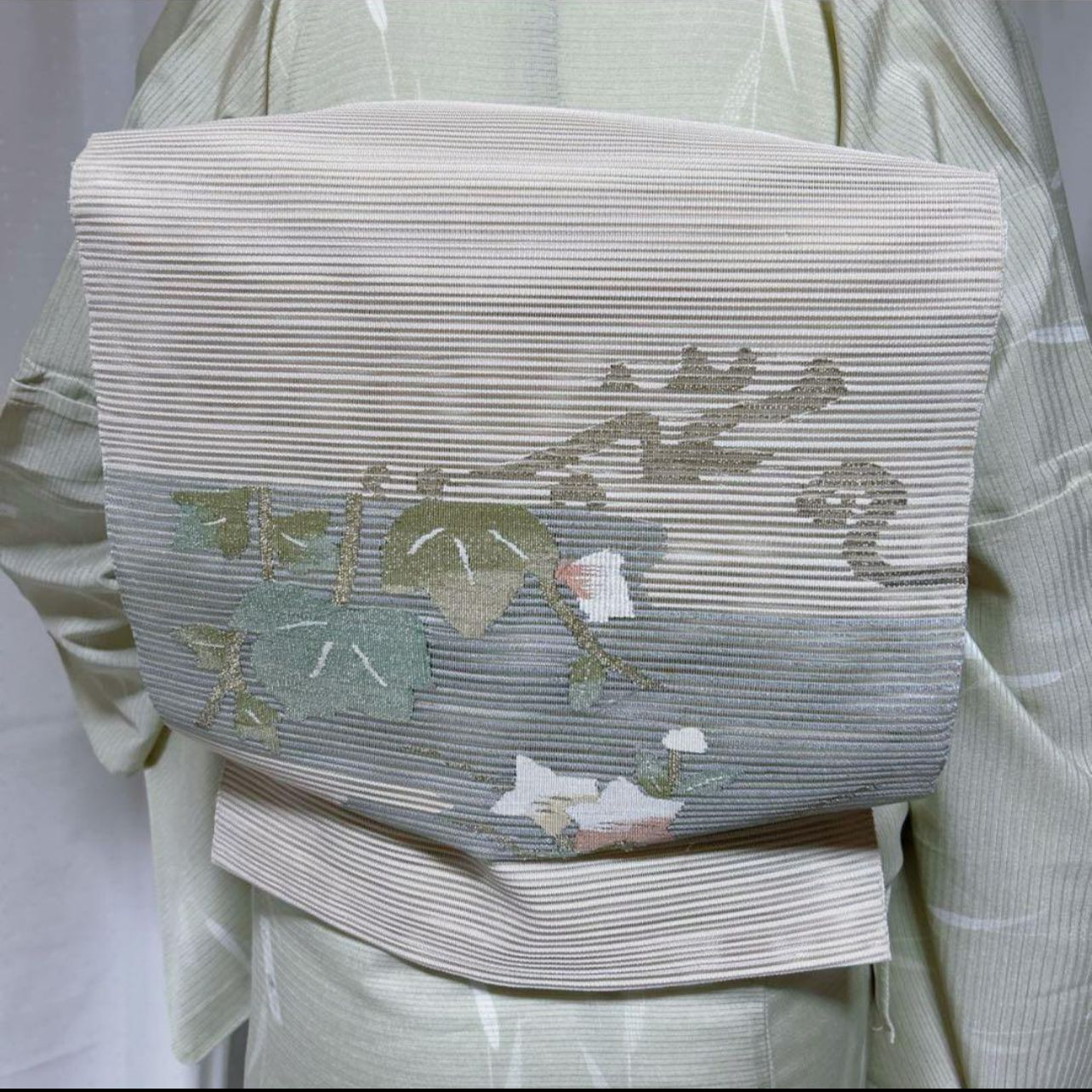 美品 東レ 絽 江戸小紋 フルセット 夏羅帯 夏帯締め 夏帯揚げ 裄丈69