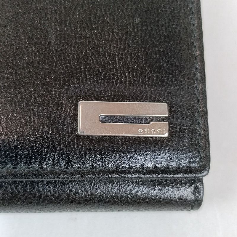未使用 GUCCI グッチ 6連 キーケース レザー ブラック 黒 金具シルバー