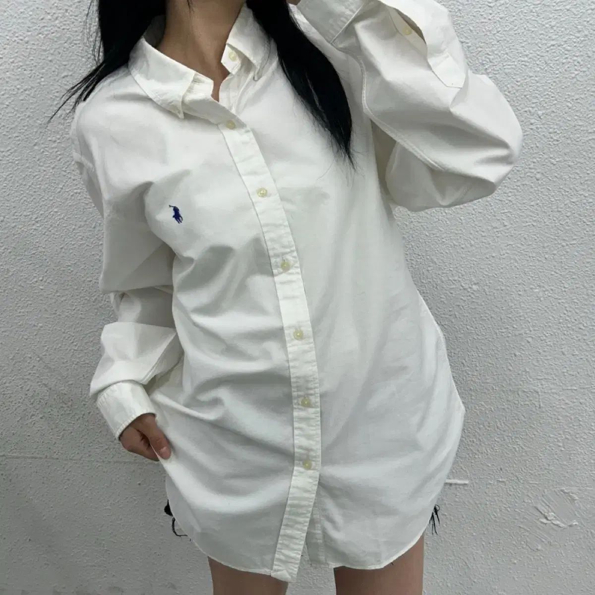 ポロ ラルフローレン ポニー 白 シャツ M