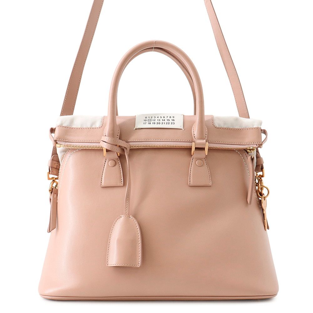 メゾンマルジェラ ハンドバッグ 5AC ミディアム レザー キャンバス S56WG0093 Maison Margiela ２wayショルダー