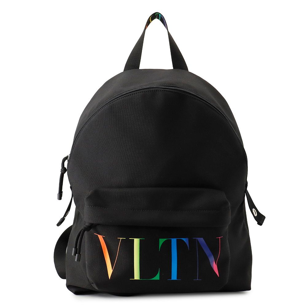 ヴァレンティノ・ガラヴァーニ リュック VLTNロゴ ナイロン VALENTINO バックパック 黒