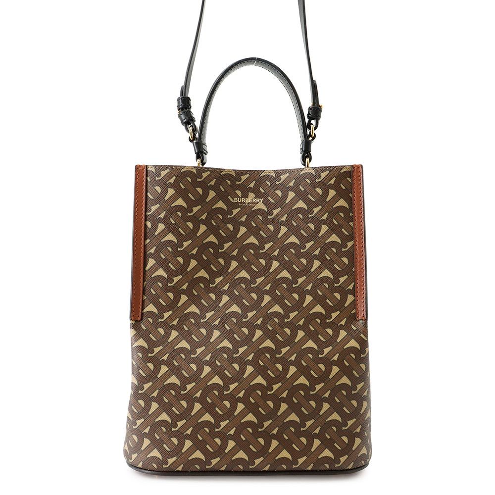 バーバリー ハンドバッグ ペギー TBモノグラム PVC レザー 8026825 BURBERRY ２wayショルダー