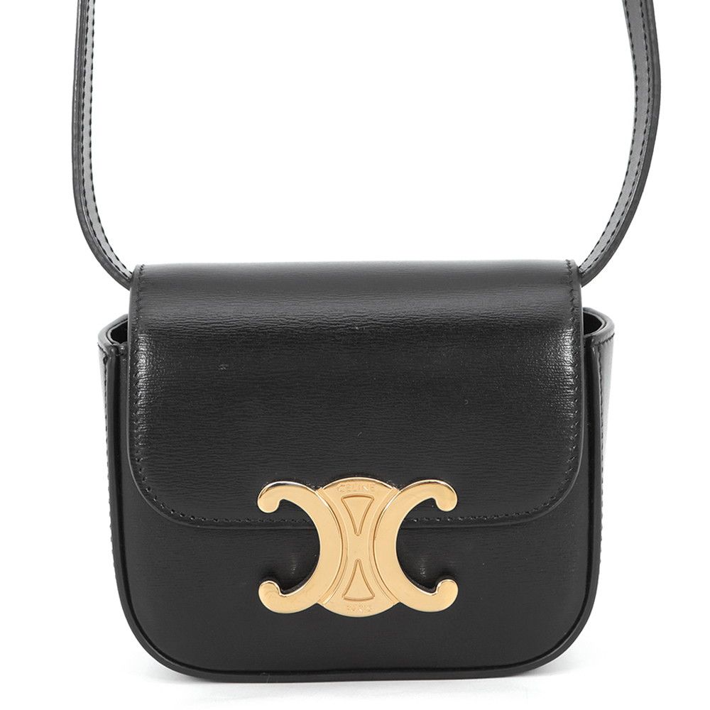セリーヌ ショルダーバッグ ミニ クロード トリオンフ 10I513 CELINE ミニバッグ 黒