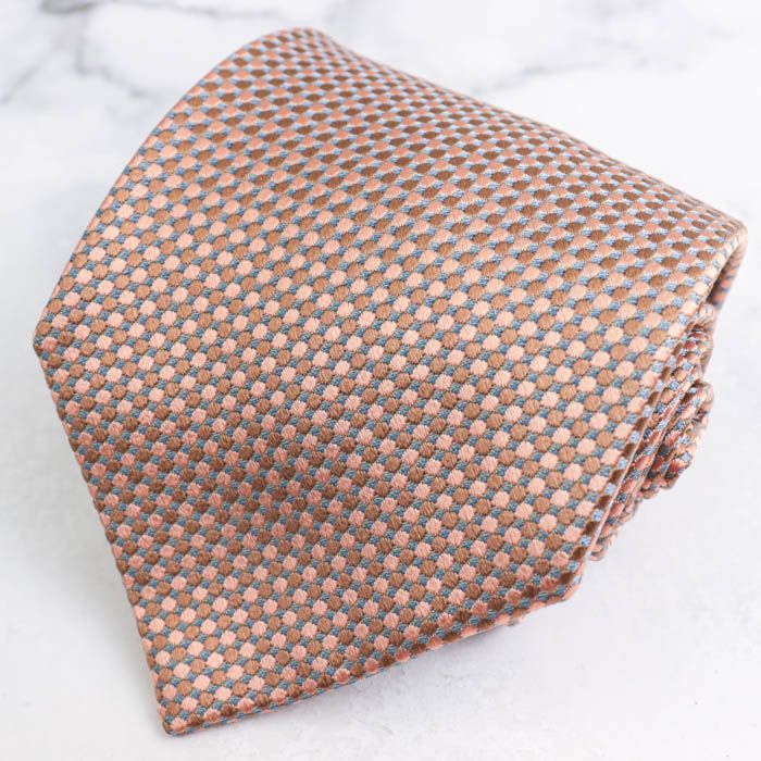 シャルベ ブランド ネクタイ ドット柄 シルク PO メンズ ピンク Charvet 世界最高峰 欧州王室御用達 【中古】