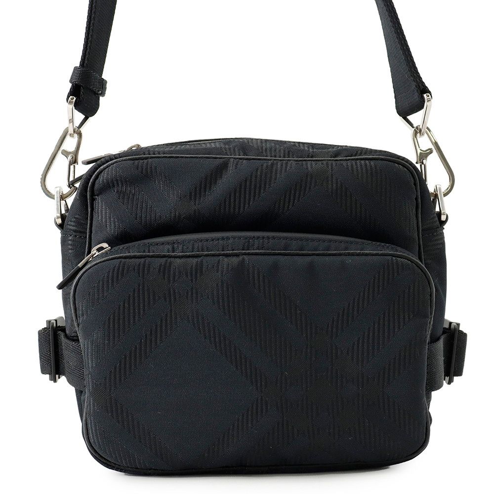 バーバリー ショルダーバッグ ナイロン レザー 8085380 BURBERRY クロスボディバッグ 黒