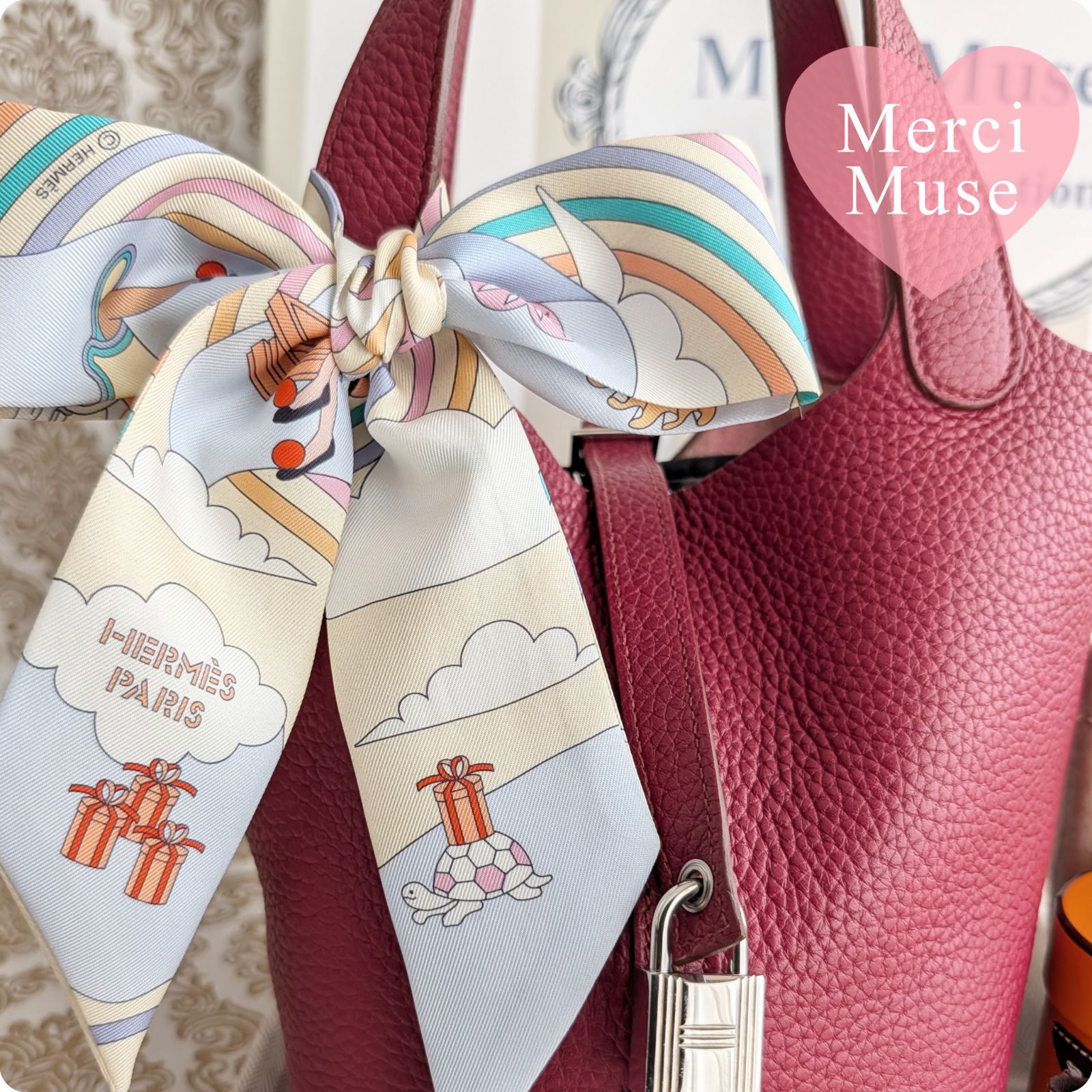 ❤お得なお品❤ピコタンロックPM18 ルビー シルバー金具 エルメス □R刻印 ❤お得なお品❤ピコタンロックPM18 ルビーxシルバー金具 エルメス □R