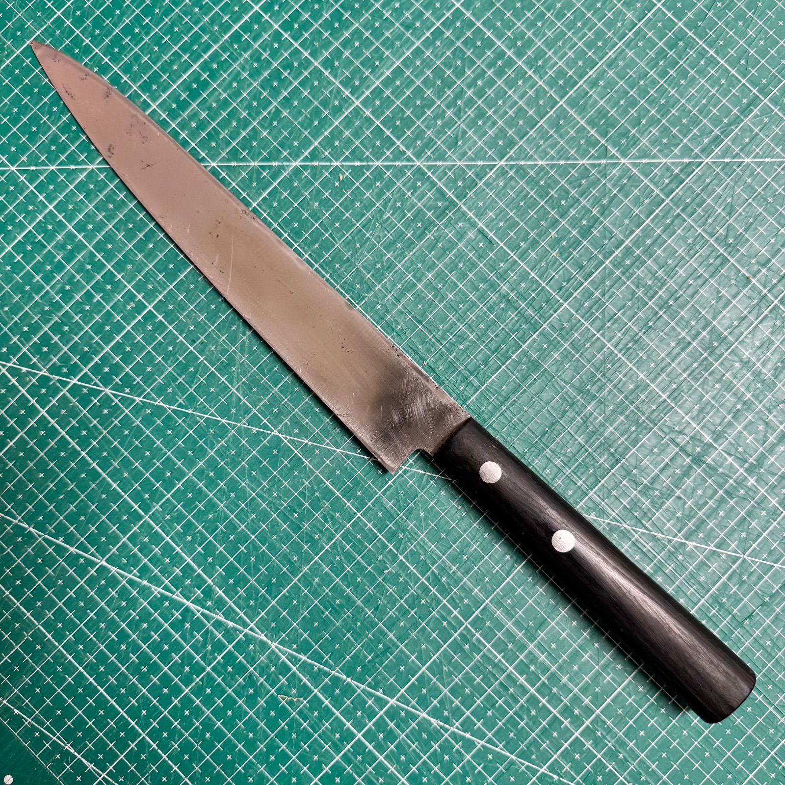 柳刃包丁 刺身包丁 和包丁 切れ味良好 中古 正広作☆柳刃包丁☆200mm☆ステンレス全鋼☆右利き☆片刃☆職人研ぎ済