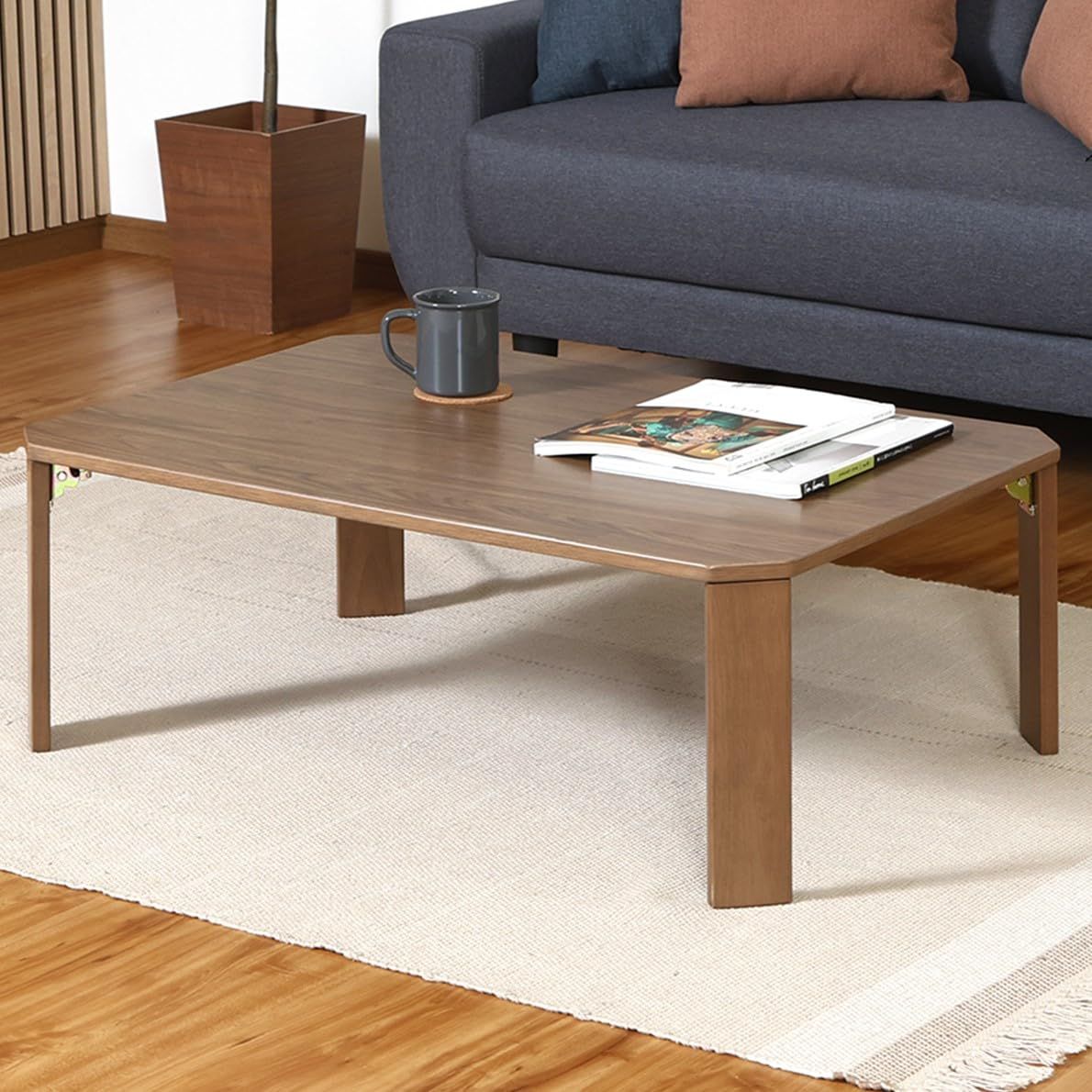 ★新品★不二貿易 ＵＶモダンローテーブル Ｌａｔｔｅ ウォルナット ９０ｘ６０ ウォルナット 38828 9bc3bf3a
