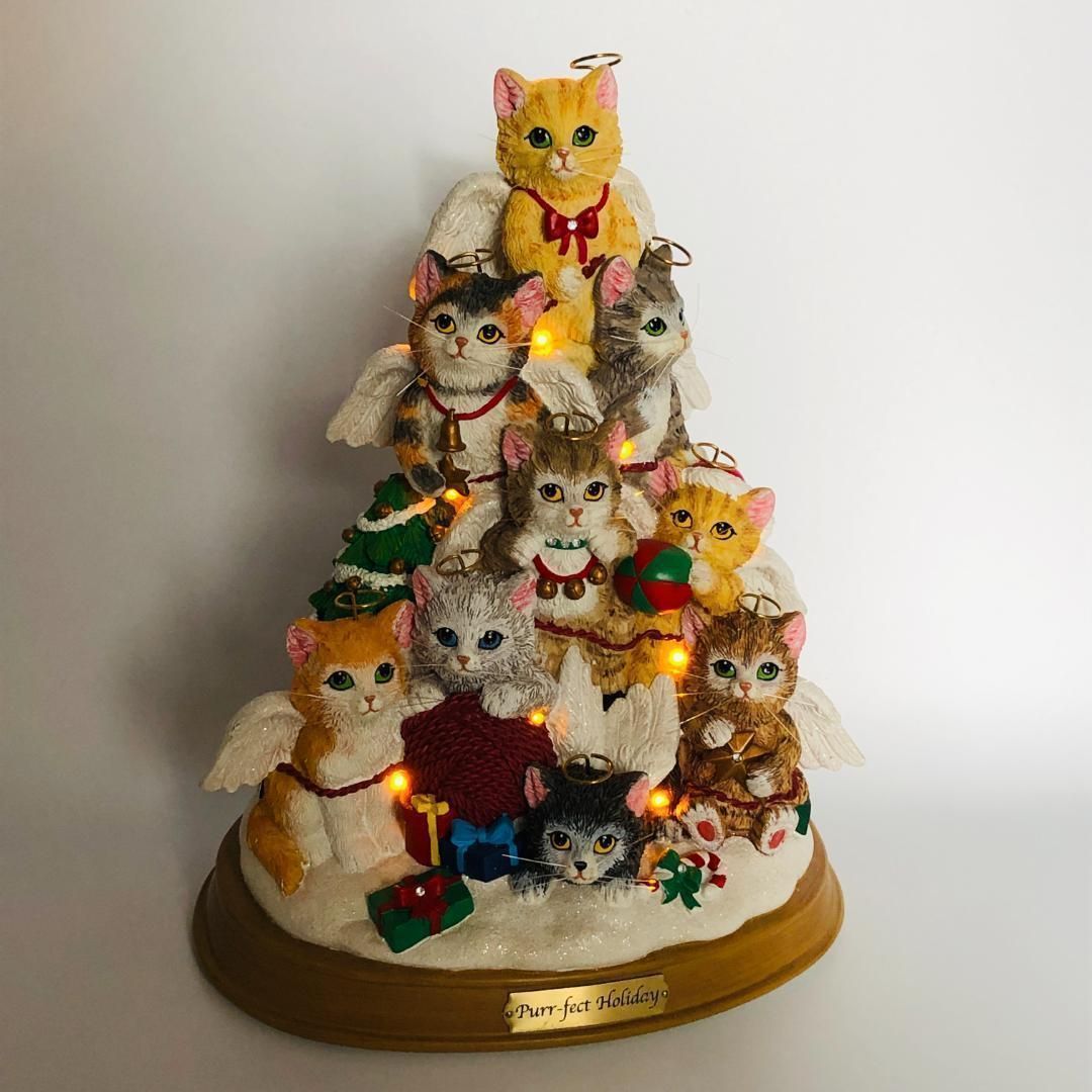 つ*ん様 クリスマス イルミネーション ツリー スター 天使 ネコ モチーフ ま ネコ 天使たちの クリスマスツリー ライトアップ ※訳あり 子猫