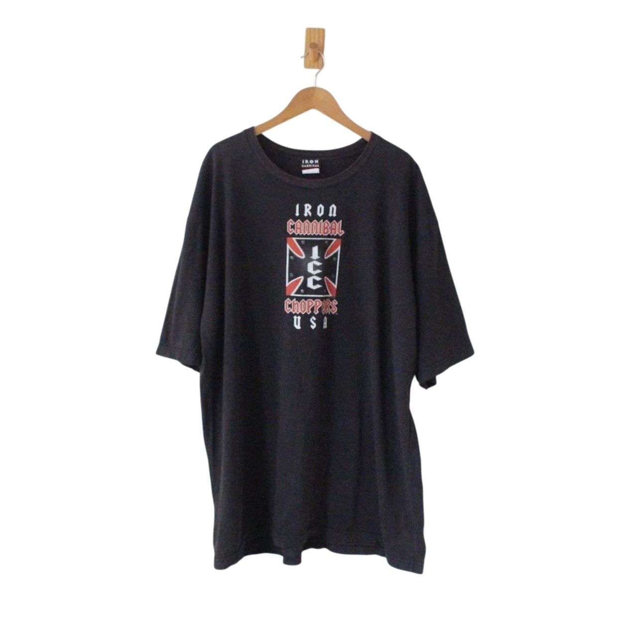 IRON CANNIBAL CHOPPERS アイアンカニバルチョッパーズ 00s Tシャツ USA生地を使ったホンジュラス製 黒 3XLT （w-7620617）