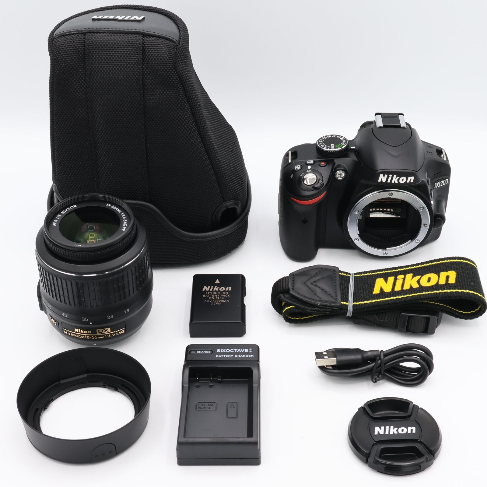 【シャッター回数：3173回】Nikon ニコン D3200 レンズキット AF-S DX NIKKOR 18-55mm f/3.5-5.6G VR付属 #260610_2018494