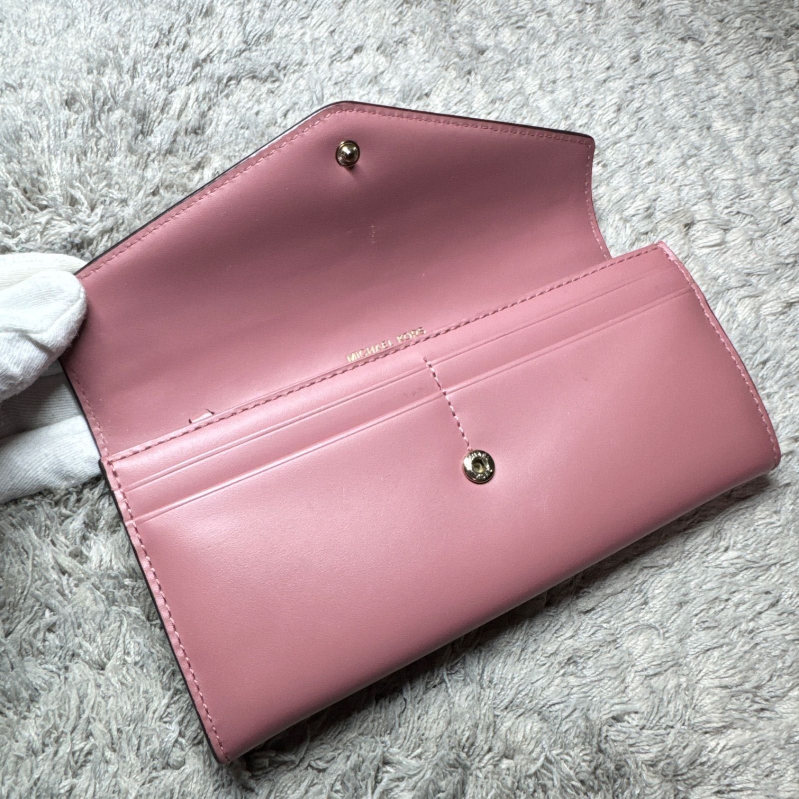 新品未使用 マイケルコース 長財布 ピンク MICHAEL KORS MKロゴ 