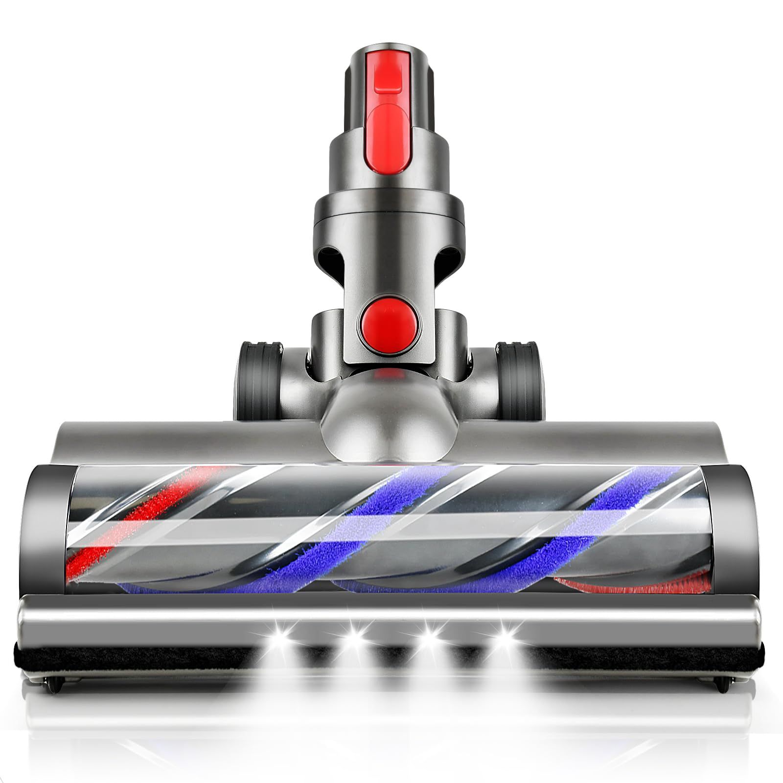 R★【革新4輪設計＆V7 V8 V10 V11 V15機種のみ対応】ダイソン 掃除機 ヘッド ダイソン交換ヘッド V7 V8 V10 V11 V15に対応 角度回転可能 LEDライト付き 4輪設計 スムーズ 省力的な清掃 ブラシ水洗い可能 ハ c2325409