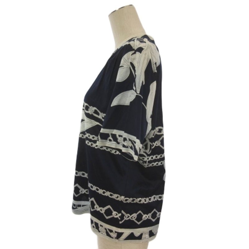 レオナール LEONARD FASHION 花柄 カットソー 半袖 ネイビー LL - メルカリ
