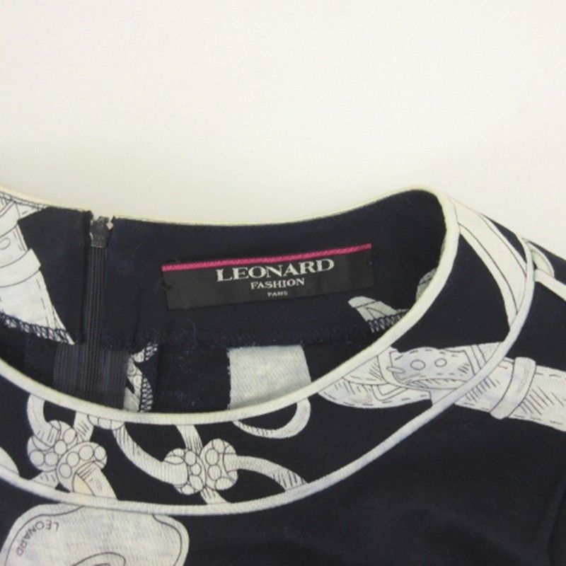 レオナール LEONARD FASHION 花柄 カットソー 半袖 ネイビー LL - メルカリ