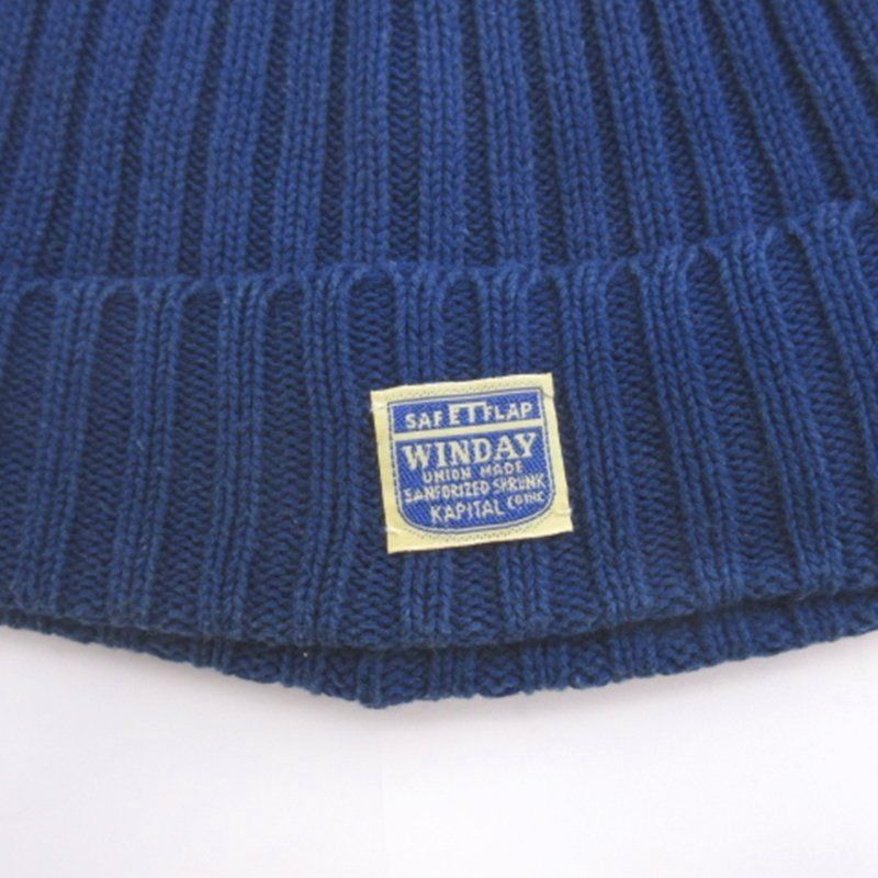 kapital ニット帽　★12/26までの出品です キャピタル kapital ニット帽 ニットキャップ 帽子 ブルー - メルカリ